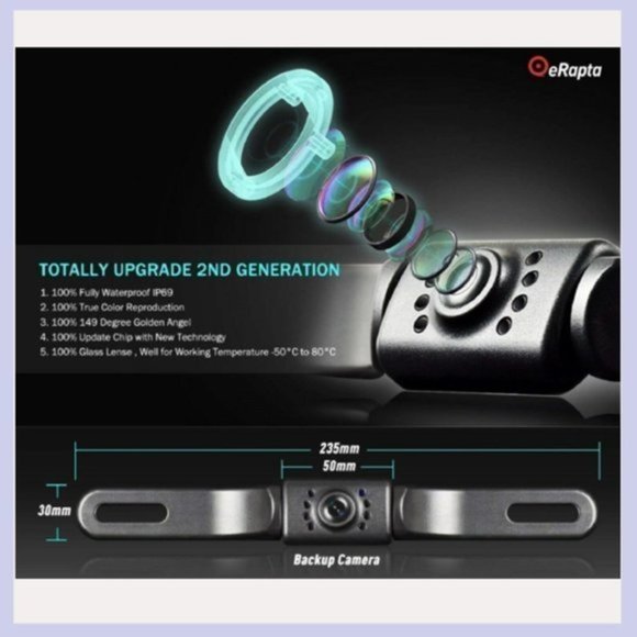 Black Rearview Camera with Night Vision - Picture 6 of 6